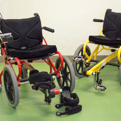 道内でも数少ないリハビリ専用の足こぎ車椅子